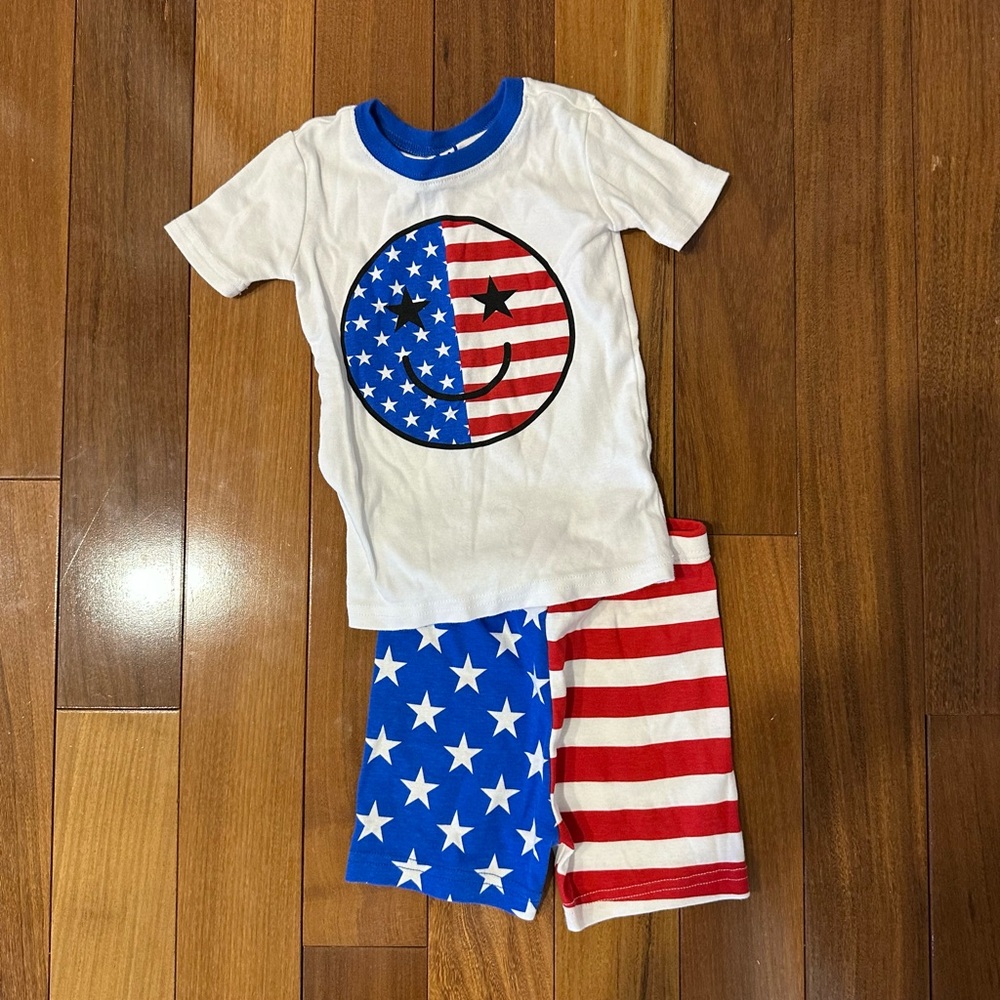 Toddler girl short sleeve pajama set size 3T